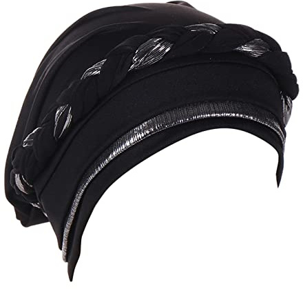 Foulard pour femme - Turban tressé - Bonnet - Protection solaire - Cancer - Pour patients - Perte de cheveux - Doux et confortable - Bonnet pré-noué pour chimiothérapie - Pour femme