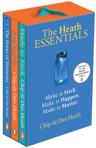 THE HEATH ESSENTIALS 3 BOOKS COLLECTION: Made to Stick, Switch, and The Power of Moments | Business, Communication, Change Management and Decision Making