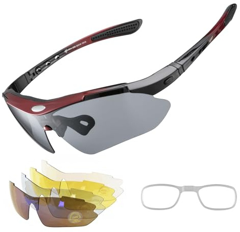 ROCKBROS Polarized Sunglasses Men Women Cycling/Pickleball/MTB Glasses UV Protection, Suitable for Myopia Glasses