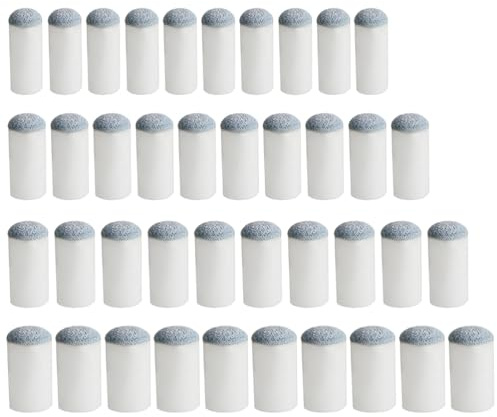 Pengxiaomei 40pcs Slip On Pool Cue Tips Replacement Billiard Cue Tips 4 Sizes Slip-On Cue Tip(9mm/10mm/12mm/13mm, Each Size 10pcs)