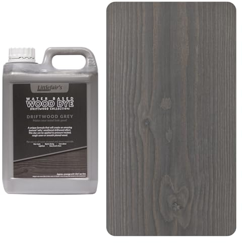 Littlefair's Wood Stain Water-Based - (Driftwood Grey) – Non-Toxic, Eco-Friendly & Quick Drying - Easy-to-Apply, Concentrated Formula for All Indoor & Outdoor Wood - 20ltr