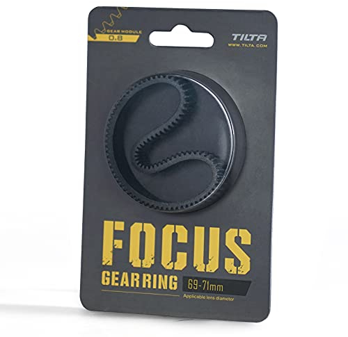 Tilta Seamless Focus Gear Ring for 69-71mm Lens 360° Seamless Rotation Silent for Tilta Mini Follow Focus Nucleus Nano DSLR 0.8 Mod Standard Gear Camera Lens Accessories TA-FGR-6971