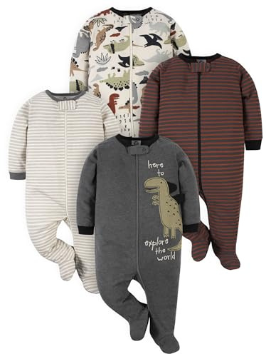 Gerber 4 Pack Sleep 'N Play Footie Pantoufles pour bébés et bambins Bébé garçon (lot de 4)