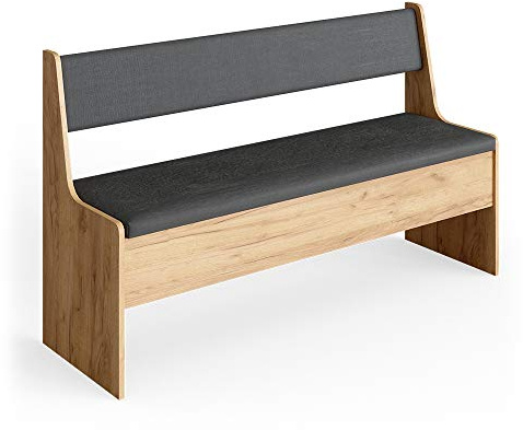 Vicco Gruppo panca ad angolo Roman, Rovere dorato, 136.6 x 41.5 cm, adatto per soluzioni angolari salvaspazio nella zona pranzo