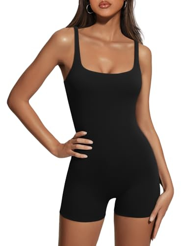 AUTOMET Damjumpsuits onepiece shorts sparkbyxor yoga ärmlös rygglös sömlös bodycon outfits 2023