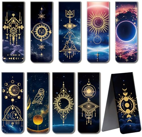 Signet magnétique NOCHME Lot de 10 pour filles, garçons, papeterie, livre, lecture, marque-pages magnétiques pour adultes, hommes, femmes