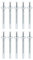 DTGN 1/4 x 3(D x L) Drive Anchors - 25Pack - Good for Metal Steel Aluminum Concrete - Hammer Drive Nail - Silver