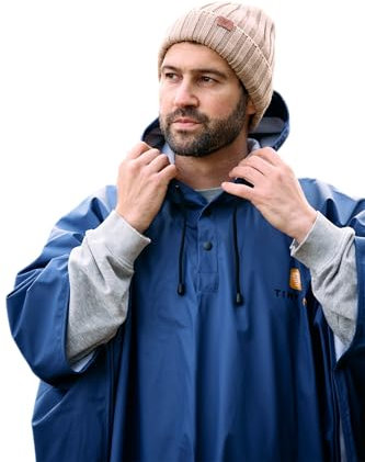 TinyTin - Yale Blue - Regenponcho blau - 100% wasserdicht - Fahrradponcho - Regenponcho Erwachsene - Unisex - Regenponcho Fahrrad - Regenponcho Damen - Regenponcho Herren - Regenponcho Herren -