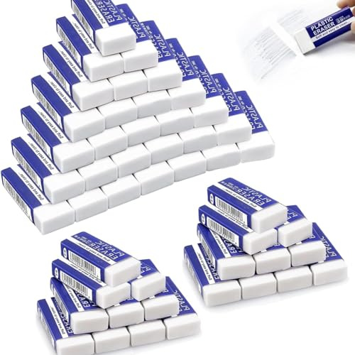50 Gomme da cancellare per matita - Gomma bianca morbida, Articoli per scuola e ufficio, Strumenti per disegno a matita e cancelleria artistica, Facile da cancellare (Piccola dimensione)
