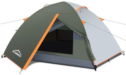 Gysrevi Tente de Camping 2-3 Personnes Camping Tente Ultra Légère Portable Tente de Dôme Facile à Installer pour Camping Randonnée