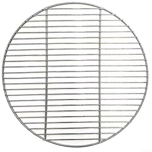 Grille ronde en acier inoxydable pour barbecue - Répartition efficace de la chaleur pour granulés et charbon de bois - Pour barbecue, camping, voyages (43 cm)
