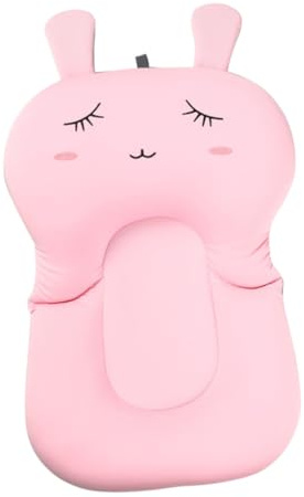 Kisangel Almohadilla De Baño Para Niño Niña Flotante Con Suspendida Cojín Cómodo Para Ducha Soporte Seguro Para Niño Niña Pequeños Bañera Fácil De Limpiar Tono Rosa Princesa