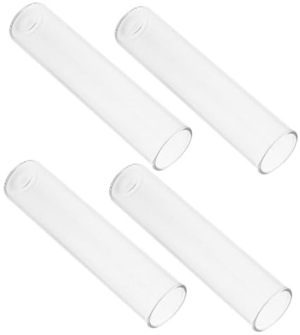 Cabilock 4pcs Glass Hydroponic Vase Set for Plants Test Tube Flower Holders with Modern Aesthetic, Easy Maintenance, Suitable for Office and Indoor Plant Decor