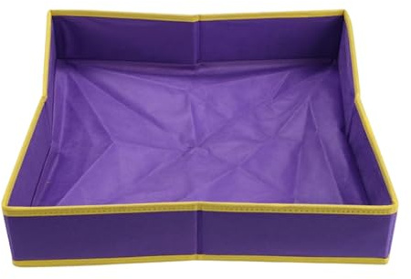 Luwecf Bandeja Sensorial Infantil Bandeja de Juego Portátil para Niños Bandeja de Arena Plegable de Tela No Tejida Duradera Resistente a La Rotura Adecuada P, Púrpura 40cmx40cm
