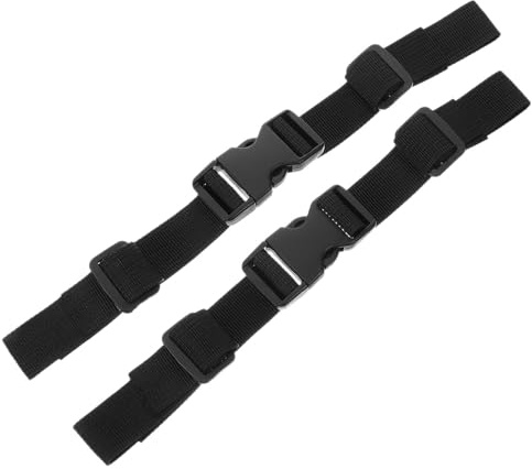 Cinghia di Fissaggio per Fisarmonica Fibbia Posteriore 2 Pezzi | Nero, Plastica e Webbing, Distribuzione del Carico Uniforme, Comoda da Indossare