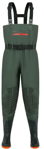 Blissbuilt Vadeadores de Pesca para Hombres Mujeres,Waders del Pecho con Botas para un Agarre máximo Tallas 36-47 Pantalones de Pesca Rodillas reforzadas para Pesca,Caza De Patos E Industria AcuáTica