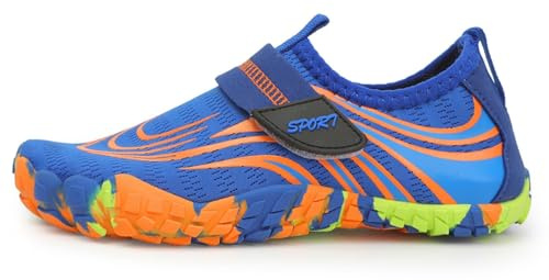 Genérico Zapatos Acuáticos para Niñas Ideales Playa Natación Snorkel Actividades Exteriores Sandalias Deportivas Ligeras Pequeñas Juegos Verano (Blue, 31)