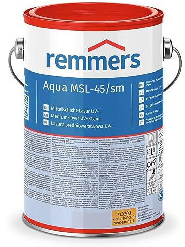 Remmers Aqua MSL-45/sm Mittelschichtlasur UV+ 5L seidenmatt (nussbaum RC-660)
