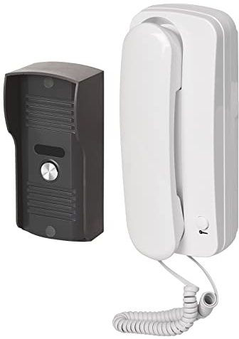 EMOS Kit d'interphone Audio pour Montage en saillie, Design élégant, kit Audio/interphone avec possibilité d'ouverture de Porte, Facile à Utiliser