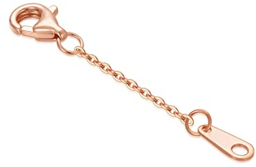 10k 14k Real Gold 1/1.5/2/2.5/3/4 Necklace Extender, Necklace Bracelet Extender Chain, Durable Gold Extender Chain, Adjustable Extension Chain for Necklace Bracelet Anklet (1inch, Style 3-10k(rose))