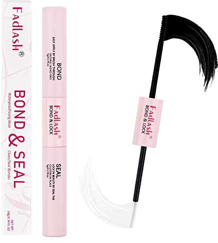 FADLASH Cluster Adhesivo Pestañas Lash Bond and Seal Cluster Pestañas Pegamento DIY Negro 5ml 48-72h Largo Durabilidad