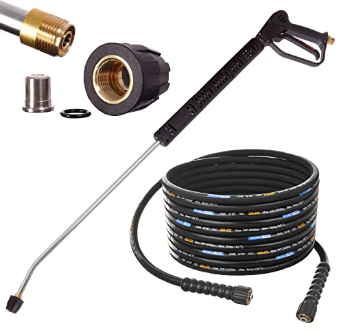 EAU CHAUDE Pistolet 15m Tuyau 250bar DN8 Lance Buse pour à Nettoyeur Haute Pression Karcher HD HDS