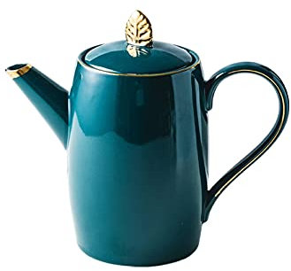 Pitcher Simple Ceramic Pitcher Green Cold Kettle with Handle Light Luxury Teapot for Juice, Coffee, Self-cooling Hot Drinks (50.7 Oz) Hot/Cold Water Carafe (Color : B)