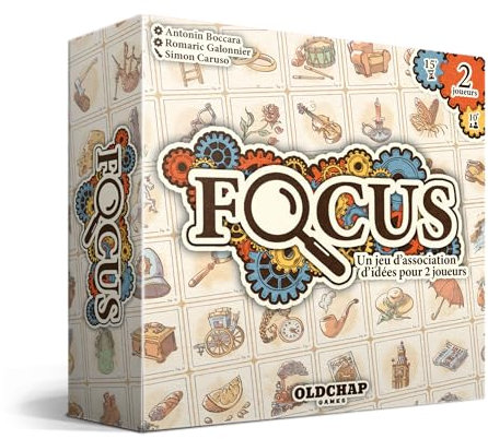 Blackrock Games Focus - OLDCHAP Games Jeu de société - Association d'idée pour 2 Joueurs - Univers de Sherlock Holmes - dès 10 Ans - en Duo - Jeu coopératif