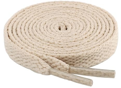 riemot Premium Schnürsenkel flach, Ersatz Schuhbänder für Sneaker, Sportschuhe, Laufschuhe, Turnschuhe, Shoelaces für Herren, Damen, Kinder,Beige 140 cm