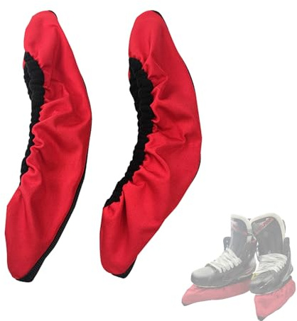 ieron 1 paire de protège-lames de patins à glace pour patins de hockey, figurines et patins à glace – Protection supérieure pour jeunes et adultes (rouge)