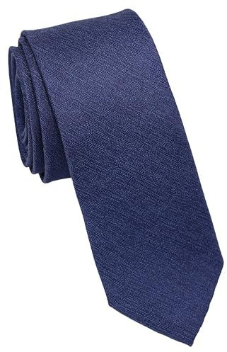 Ben Sherman Men's Silk Textured Solid Tie | Navy | 2.75 Width | Traditional English Design