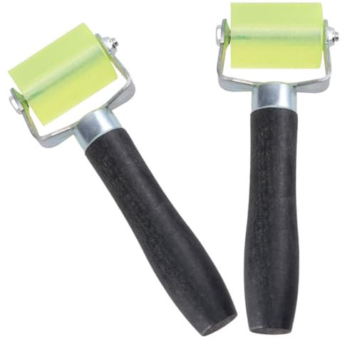 LIFKOME 2pcs Pressure Roller for Wallpaper Application Seam Roller Tool Reusable Wallpaper Smoothing Seam for Wallpapering and Finishing