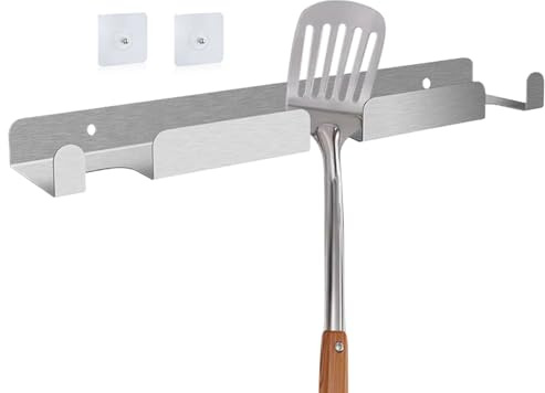 Generico Supporto Per Pala Per Pizza In Acciaio Inox - Supporto Per Pala Per Pizza Da Parete | Organizzatore Per Utensili Da Pizza Resistente Per La Parete Della Cucina | Supporto Per Forno Per Piz