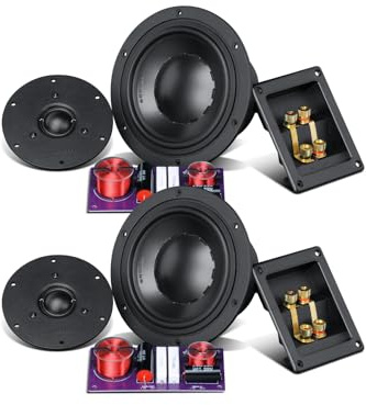 HiVi-Swans DIY 2.2-Speaker kit — Home Theater Rear/Side Speaker for 5.1/7.1/11.1 Setup, 2.2 Crossover, German High-Frequency Driver —(Drivers Only; Enclosure Required)