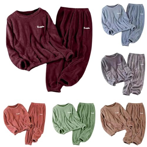 Pijama para hombre de forro polar cálido de felpa, elegante ropa de dormir, pijama de manga larga, para hombre, invierno, pijamas de dos piezas