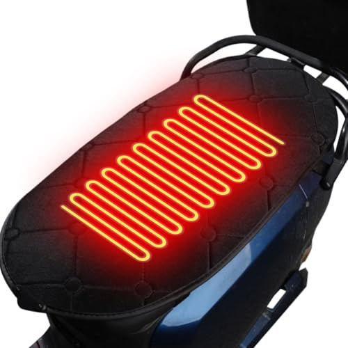 Generisch Motorrad Sitzauflage,Zweirad Heizkissen,Bequemes Sitzkissen Für Schneemobile - Für ATV, Motorrad, Schneemobil, Geländemotorrad, Roller, Roadtrip, Touring, Straßenrennen,