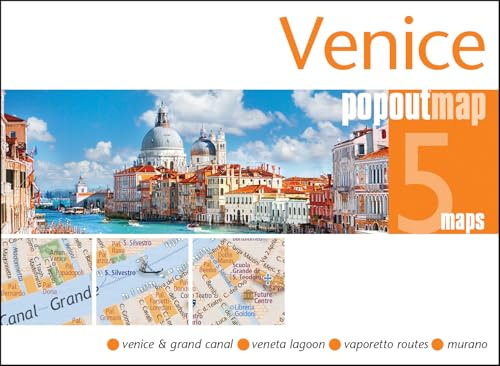 PopOut Map Venice – Pocket-Sized Pop-Up Street Map of Venice | Canal | Murano | Vaporetto Routes | Compact Travel Map: Pocket size, pop up city map of Venice