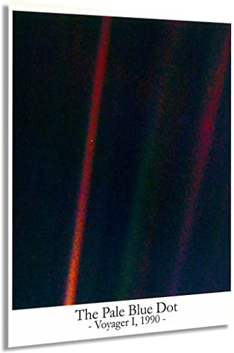 Earth Pale Blue Dot Wall Art, Voyager 1 Wall Art, Astronomy Prints Minimalist Wall Prints - Blue Home Decor for Bedroom (5 x 7)
