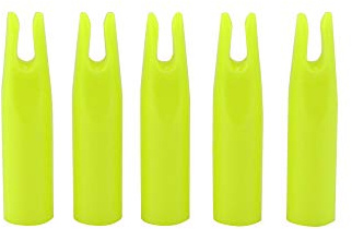 ZSHJG 50pcs Plastica Cocche della Freccia Tiro con L'Arco Freccia Cocca Cocche in Plastica Freccia Pin Nock per OD 6mm 7mm Accessori per l'estremità dell'albero della Freccia (Giallo, ID: 6mm)