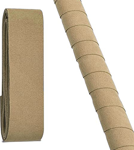 TROTH Hockey Stick Grip, Chamois Hockey Grip, Non Adhesive Hockey Tape, Anti Slip Ice Hockey Stick Tape, Soft Chamois Grip for Hockey Stick, Waterproof Indoor Hockey Grip (Tan, 1 Pack)