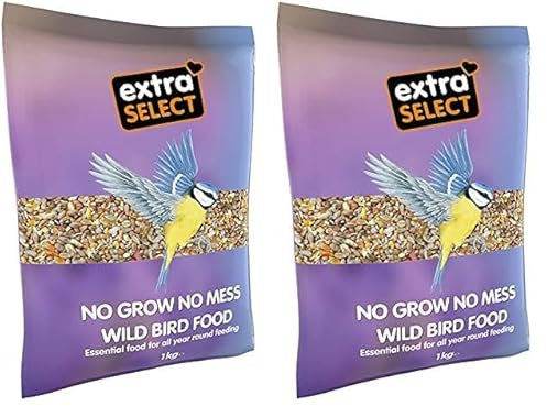 Extra Select No Grow, No Mess Wild Bird Food 1kg (Pack of 2)