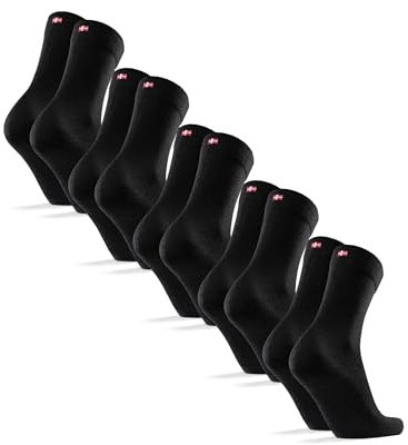 DANISH ENDURANCE Premium Merino Socken, (3|5 Paar), Warme Socken, Wollsocken, Unisex, Socken Herren & Damen, Schwarz, 39-42