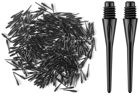 Vastarsky 300 Pack 2BA Thread Plastic Tip Dart Points, Premium Soft Dart Tips Replacement, Dart Accessories Set
