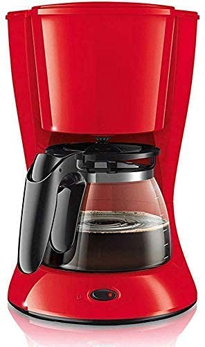Machine à Café, Machine à Café Filtre, 1000W, Design Anti-Goutte, Filtre Détachable Et Plaque Chaude, 1.2L Pour 10 Tasses, Protection à L'Ébullition, Rouge, Pour Cuisinière à Expresso, HUANGHAIQIU