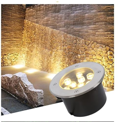 GUODDM Luz LED De Anillo Para Fuente - Iluminación De Paisaje Terrestre, Iluminación Subacuática Para Piscinas De 12 V CC, Foco Sumergible IP68, Resistente Al Agua(Red,15W(12v))