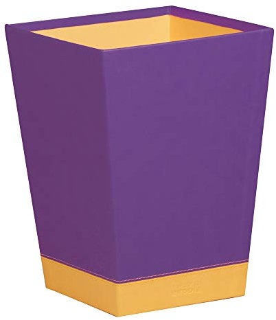 Rhodia 318920C Papierkorb (24 x 24 x 32 cm, praktisch und strapazierfähig, Kunstleder, elegant, ideal für Ihr Büro) 1 Stück, violett