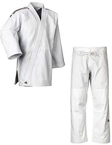 adidas Judo-Anzug Contest weiß/schwarze Streifen (175)