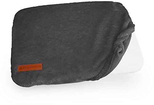 SCHLITZOHR Ersättningsöverdrag fönsterstolsbädd Teddy | 51 x 36 cm | passar de flesta fönsterbrädor (grå)