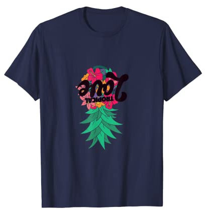 Tropical Love Balançoire ananas à l'envers T-Shirt