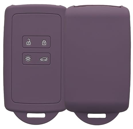 kwmobile Custodia Compatibile con Renault con 4 tasti Smart Key (solo Keyless Go) - Cover Chiavi Auto Protezione Copri Telecomando - Copri Chiave Copertura Iris pallido